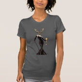 Glamour Deer in Black 3 T-shirt (Voorkant)