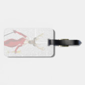 Glamour Deer in het rood Bagagelabel (Achterkant horizontaal)