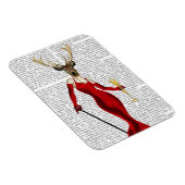 Glamour Deer in het rood Magneet (Rechterzijde)