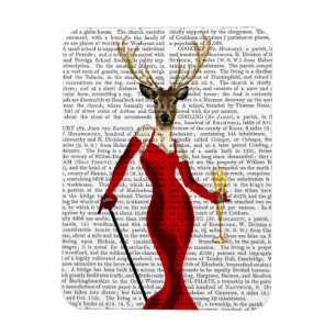 Glamour Deer in het rood Magneet