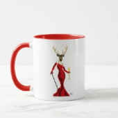 Glamour Deer in het rood Mok (Links)