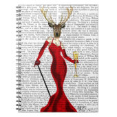 Glamour Deer in het rood Notitieboek (Voorkant)