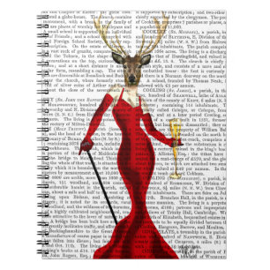 Glamour Deer in het rood Notitieboek