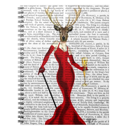 Glamour Deer in het rood Notitieboek (Voorkant)