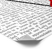 Glamour Deer in het rood Poster (Hoek)