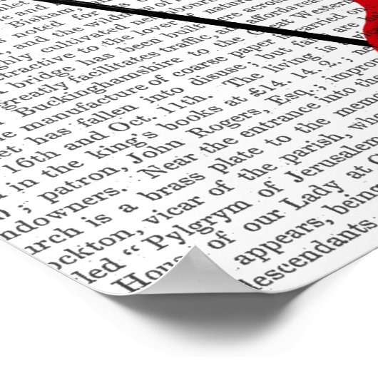 Glamour Deer in het rood Poster (Hoek)