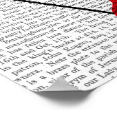 Glamour Deer in Red 2 Poster (Hoek)