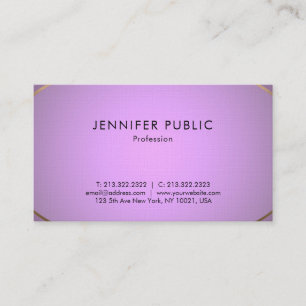 Glamour Design Paarse Gold Elite Plain Luxe Visitekaartje