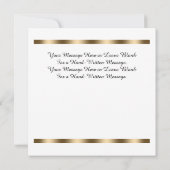 Glamour diamanten, gouden monogram, naam, bericht kaart (Achterkant)