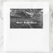  Glamour Diamonds & Pearls Elegante gunst Rechthoekige Sticker (Tas)