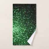 Glamour donkergroene glitters glinsteren bad handdoek (Handdoek)