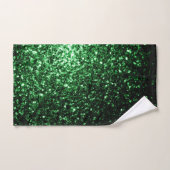 Glamour donkergroene glitters glinsteren bad handdoek (Handdoek)