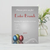 Glamour Easter Eggs - Uitnodiging voor een paasbru (Staand voorkant)