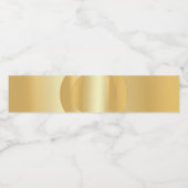 Glamour Elegant Faux Gold Blank Sjabloon Custom Waterfles Etiket (Enkel label)