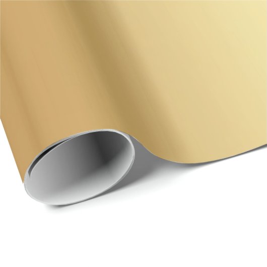 Glamour Elegant Goud Koel Gift Modern Goud Cadeaupapier (Rol Hoek)