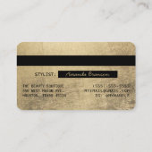 Glamour Elegant Zwart Goud Luxe Credit Kaart Logo Visitekaartje (Achterkant)