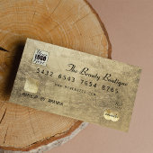 Glamour Elegant Zwart Goud Luxe Credit Kaart Logo Visitekaartje