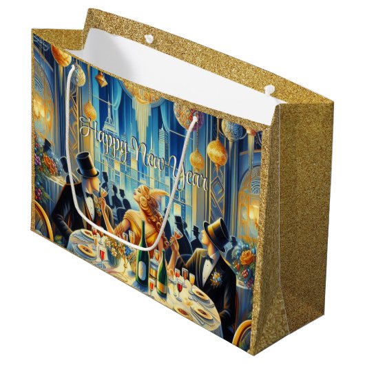 Glamour en Glitz  Nieuwjaar Cadeautas (Voorkant Gekanteld)