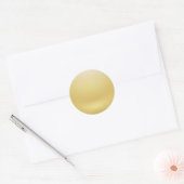 Glamour Faux Gold Blank Sjabloon Elegant afbeeldin Ronde Sticker (Envelop)