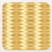 Glamour Faux Gold Elegant Modern Blank Sjabloon Kartonnen Onderzetters (Voorkant)