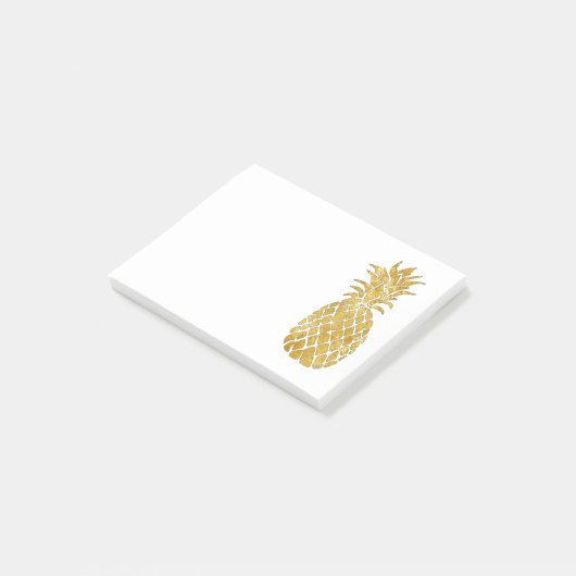 Glamour Faux Gold folie Ananas Post-it® Notes (Schuin)