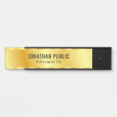 Glamour Faux Gold Metallic look Moderne Sjabloon Deurbordje (Voorkant)