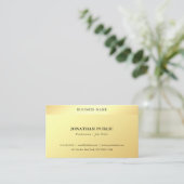 Glamour Faux Gold minimalistisch modern eenvoudig  Visitekaartje (Staand voorkant)