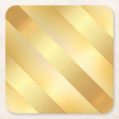 Glamour Faux Gold Modern Elegant Blank Sjabloon Kartonnen Onderzetters (Voorkant)