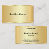 Glamour Faux Gold Sjabloon - Oude tekst Visitekaartje (Voorkant / Achterkant)