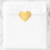 Glamour Faux Gold Voeg Jouw tekst Blank Sjabloon Hart Sticker (Tas)