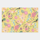Glamour Floral Yellow Inpakpapier Vel (Voorkant 3)