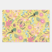 Glamour Floral Yellow Inpakpapier Vel (Voorkant 2)