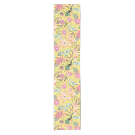 Glamour Floral Yellow Korte Tafelloper