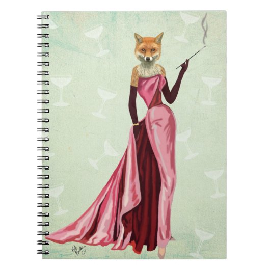 Glamour Fox in Roze 2 Notitieboek (Voorkant)