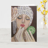  Glamour Gal / Opmerking Kaart (Gele Bloem)