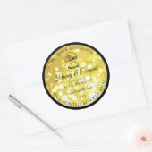 Glamour Geel Goud Glitter Logo Productlabels Ronde Sticker (Envelop)