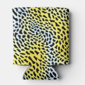 Glamour Geel Safari Jaguar Print Patroon Monogram Blikjeskoeler (Achterkant)