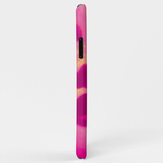 Glamour geschilderd gezicht roze mode iphone case (Achterkant/rechts)