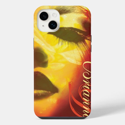 Glamour geschilderde gouden mode iPhone hoesje (Achterkant)