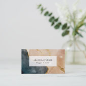 Glamour, geverfd | Faux Gold en Neutral Visitekaartje (Staand voorkant)