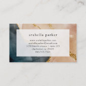Glamour, geverfd | Faux Gold en Neutral Visitekaartje (Achterkant)