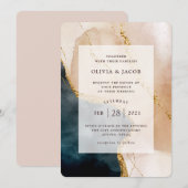 Glamour, geverfd | Weddenschap met Faux Gold Kaart (Voorkant / Achterkant)