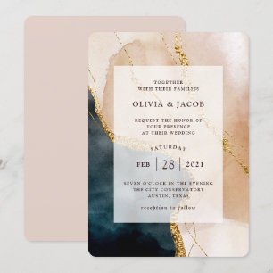 Glamour, geverfd Weddenschap met Faux Gold Kaart