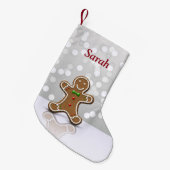 Glamour Gingerbread Man - Kerstkous Kleine Kerstsok (Voorkant (Hangend))