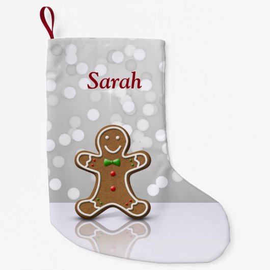 Glamour Gingerbread Man - Kerstkous Kleine Kerstsok (Voorkant)