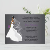 Glamour Girl Bruids Douche Uitnodiging 1 (c1) (Staand voorkant)