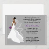 Glamour Girl Bruids Douche Uitnodiging 1 (c2a) (Voorkant / Achterkant)