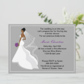 Glamour Girl Bruids Douche Uitnodiging 1 (c2a) (Staand voorkant)