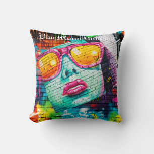 Glamour Girl Graffiti Ronde Kussen