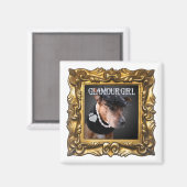 "Glamour Girl" Magneet om uw koelkast te verbetere (Voorkant / Achterkant)